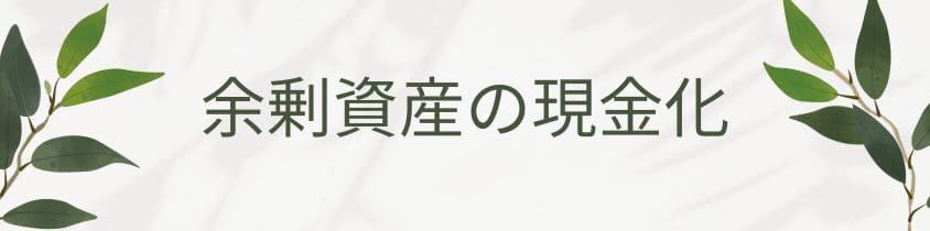 余剰資産の現金化