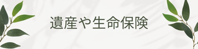 遺産や生命保険の活用