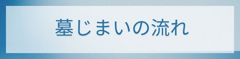 墓じまいの流れ