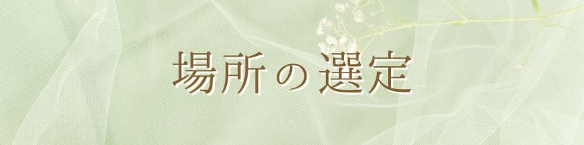 場所の選定