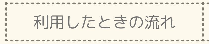 利用したときの流れ